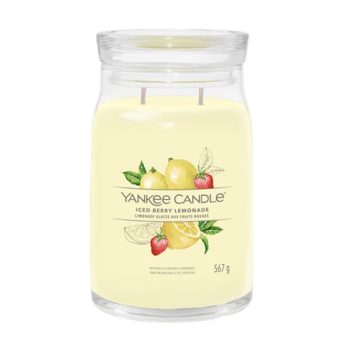 Yankee Candle Iced Berry Lemonade Signature nagy üveggyertya