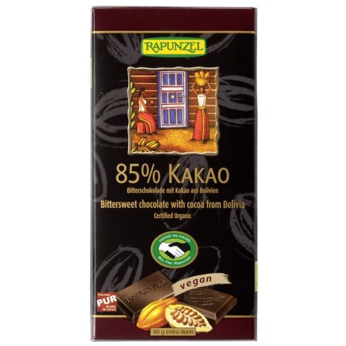 Rapunzel Svájci étcsokoládé 85%-os kakaótartalommal 80g