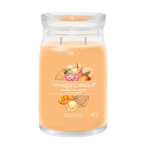 Yankee Candle Mango ice cream Signature nagy üveggyertya