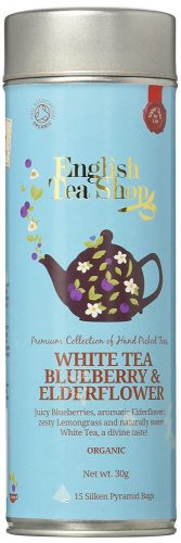 English Tea Shop Bio tea - Áfonya bodza 15 selyempiramis filter fémdobozban