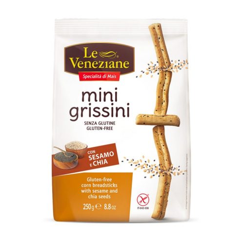 Le Veneziane gluténmentes mini grissini szezám és chia 
