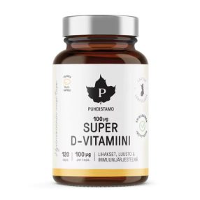 PUHDISTAMO Super D-vitamin 100 μg 120 kapszula 