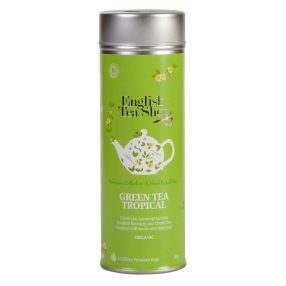   English Tea Shop Trópusi gyümölcsös Zöld tea fémdobozban
