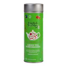   English Tea Shop Gránátalmás Zöld tea fémdobozban 15 selyempiramis filter