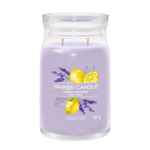 Yankee Candle Lemon Lavender Signature nagy üveggyertya