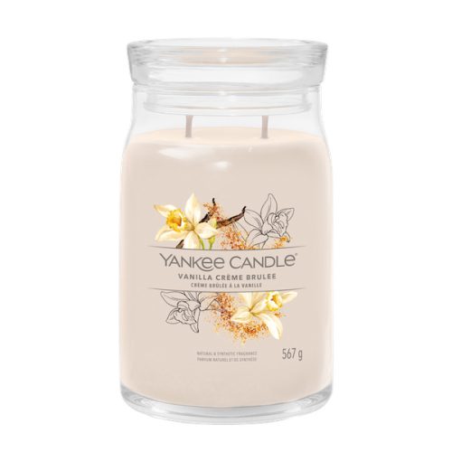 Yankee Candle Vanilla Creme Brulee Signature nagy üveggyertya