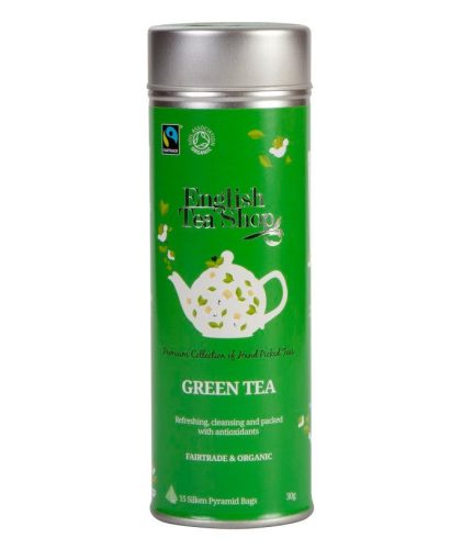 English Tea Shop Zöld tea fémdobozban 15 selyempiramis filter
